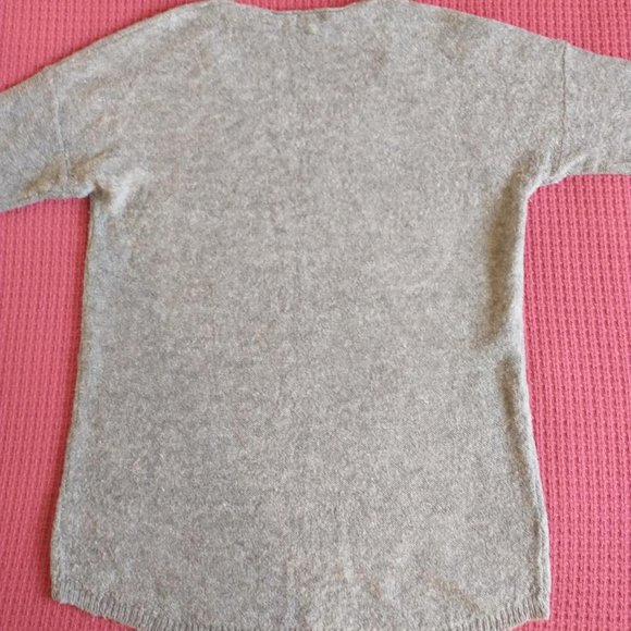Gap Gray V-Neck Women's Long-Sleeve Sweater - Picture 13 of 13